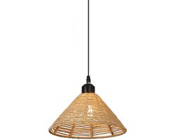 Handgeweven rotan kroonluchter in Boheemse stijl, hanglamp, eetkamerlamp, gastenverblijflamp, handgeweven lamp, geschikt voor woonkamer, slaapkamer, nachtkastje.