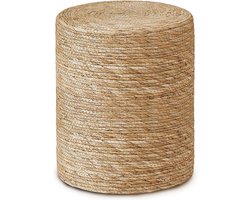 Handgeweven Zeegras Poef voor Woonkamer en Slaapkamer - Decoratieve Voetenbank en Extra Stoel