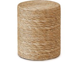 Handgeweven Zeegras Poef voor Woonkamer en Slaapkamer - Decoratieve Voetenbank en Extra Stoel
