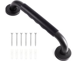 Handgreep Antislip voor Bad, Douche, Badkamer, Toilet - Wandbeugel Veiligheid Hulpmiddelen voor Ouderen - Zwart - 30 cm