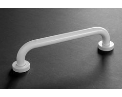 Handgreep Mat Wit voor bad of douche - Sterke Metalen wandgreep -Wandbeugel 30,5 cm - Witte Aluminium Handgreep - Wandgreep voor badkamer - Douche - Toilet - Toiletbeugel - Badgreep - Douchegreep - Inclusief ophangmateriaal