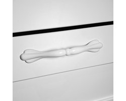 Handgreep Wit RVS ''Klassiek'' - Handgreep wit 128 mm – Handgrepen kast - Meubelgrepen - Keukengreep wit - Kastgrepen -Handgrepen keukenkastjes - Meubelgreep - Handgrepen voor deurtjes - handgreep keuken - Deurgreep - ladegreep - incl schroeven