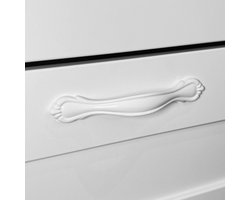 Handgreep Wit RVS ''Vienna'' - Handgreep wit 128 mm – Handgrepen kast - Meubelgrepen - Keukengreep wit - Kastgrepen -Handgrepen keukenkastjes - Meubelgreep - Handgrepen voor deurtjes - handgreep keuken - Deurgreep - ladegreep - incl schroeven
