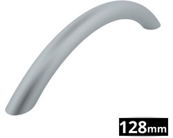 Handgreep Zwart Aluminium - Boormaat 128mm - Incl Schroeven