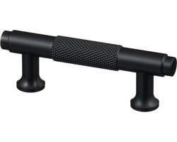 Handgreep Zwart - diamond cut - 64mm/98mm
