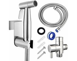 Handheld bidet toilet sproeier, roestvrijstalen badkamer handheld sproeier, geschikt voor stoffen luier sproeier, toilet douche, potje hygiëne, huisdier baden, vrouwelijke hygiëne