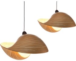 Handmade Design Hanglamp woonkamer slaapkamer Bamboe  Schelp 50 cm