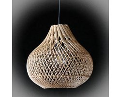 Handmade Design lamp gevlochten Rotan Naturel Hanglamp woonkamer Slaapkamer Ø 30 cm