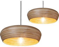 Handmade Design lamp hanglamp Bamboe Ufo woonkamer slaapkamer Ø 60 cm