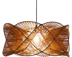 Handmade Design lamp Naturel Rotan Hanglamp Wave woonkamer Slaapkamer Ø 40 cm