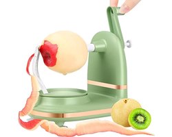 Handmatige appelschiller - Appelschiller - Dunschiller - Schilmesjes - Fruitschiller - Keukengereedschap voor het schillen - Dunschiller aardappel - Groen - ABS
