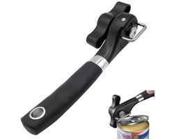 Handmatige blikopener - Gemaakt van stevig metaal en ABS-kunststof, met gladde randen voor veilig gebruik - 1 stuk per verpakking - Zwart Keukengereedschap