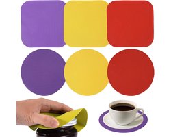 Handmatige blikopeners met rubberen grijper - 6 stuks flessenopener en glasopener voor senioren, handig keukengereedschap en accessoires