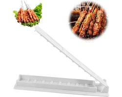 Handmatige Kebab Maker voor Grillen, Ideaal voor Thuis, Picknicks en Kamperen, Inclusief Skewers en Mallen voor Perfecte Kebabvormen