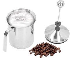 Handmatige Melkopschuimer Kan 800ML Roestvrij Staal voor Warme en Koude Schuim