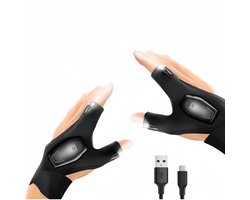 Handschoenen - Handschoenen LED licht - Handschoenen heren - Zaklamp - Hardloop handschoenen - LED Handschoenen Lichtjes - Vissen Cadeaus voor Mannen - Uniseks - Fietsen - Cadeaus voor Mannen - Kerstcadeau