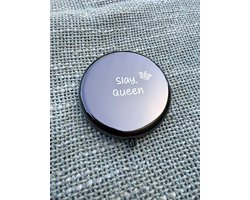 Handspiegel - Slay Queen - Vriendin cadeau - Zakspiegel - Spiegeltje - Zakspiegeltjes klein - Klapspiegel - Make up spiegel - Make up spiegel vergrotend - Cadeau vriendin - Moederdag cadeau - Cadeaus voor vrouwen - Cadeau vrouw verjaardag