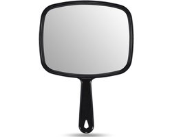 Handspiegel - Spiegel - Make-upspiegel - Scheerspiegel - Kappersspiegel - Travel shaving mirror - Hairdressing mirror - Scheren douche - Draagbare make-upspiegel - multifunctionele handspiegel - met handvat - 21.5*31.5 cm - zwart