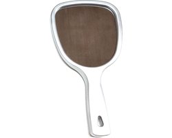 Handspiegel Trio - Spiegel Ø 13,5 cm - 1X 3X & 5X vergrotend - Zilver - Afmeting: 25 x 13,3 cm.
