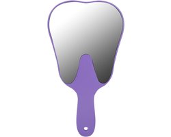 Handspiegel voor Tandheelkunde - Plastic Handvat Mondspiegel voor Mondhygiëne, Tandartsaccessoire en Inspectie van Tanden en Tandvlees (Paars)