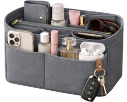 Handtas organizer - Bag in Bag - 11 ruime vakken - Grijs - 27 x 17 x 9 cm (LxBxH)- Tasorganizer