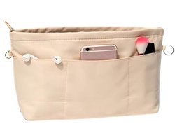 Handtas organizer - Maat 2XL - 30,5*12*22 cm - Handtas organizer - Nylon boodschappentas organizer - Organizer - Boodschappentas met sleutelring en ritssluiting - Reis organizer - Make-up organizer - Make-up tas - Draagbare organizer - Binnenvak