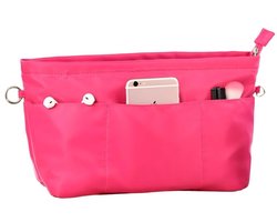 Handtas organizer - Maat M - 23,5*8*17,5 cm - Handtas organizer - Nylon boodschappentas organizer - Organizer - Boodschappentas met sleutelring en ritssluiting - Reis organizer - Make-up organizer - Make-up tas - Draagbare organizer - Binnenvak