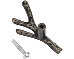 Handvat kastdeur meubels - boom tak vorm, zinklegering, T bar handvat - 68 mm brons - kast lades accessoire.