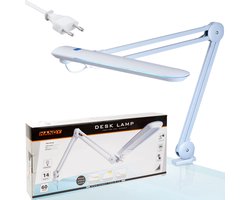 Handy - Bureaulamp met Tafelklem - Bureau Verlichting - Op Netstroom - Grote Dimbare LED unit - Loeplamp - Diamond Painting/Hobby/Soldeer Licht - Nagelstyliste