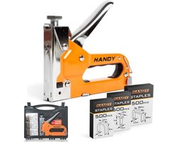 Handy - Professioneel Nietpistool Tacker in Case - met 1500 nietjes & Opbergkoffer - Nietmachine / Handtacker