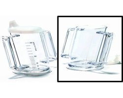Handycup® institution 80° transparant (per 12) : 12 stuks zonder maataanduiding en zonder tuitjes