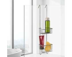 Hangend Doucherek - Glanzend Chroom - 15 cm Breed - 2 Laags - Voor Badkamer