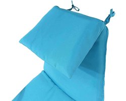 Hangend stoelkussen - Loungekussen met parasol - Buiten ontspannen - Wasbaar comfort - 88.5 x 27 inch - Geel