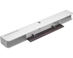 Hangend TV-Meubel met Kabelbeheer, Wandmontage, Wit, 180 cm