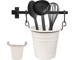 Hangende Bestekhouder Wit RADKA - Bestekbak - Keukengerei - Houder - Bestek Organizer - Bestekstandaard - Spatelpot