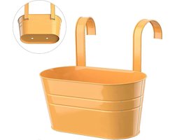 Hangende bloempotten met afneembare haken en drainagegaten, geschikt voor buiten, balkon, tuin, landelijke villa - oranje