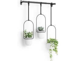 Hangende bloempotten - Triflora - Wit - Decoratieve plantenhanger