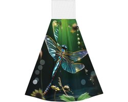 Hangende Handdoek - Koraal Fluweel - Handen Drogen - Super Absorberend - 45 x 35 cm - Groen