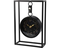 Hangende klok op metalen frame, 21 x 31 cm