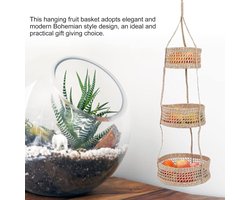 Hangende mand rotan multifunctioneel opvouwbare fruitmand voor thuis en op kantoor