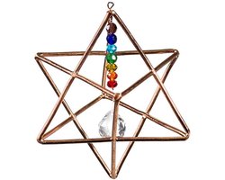 Hangende Merkaba met Chakrakristal