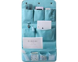 Hangende opberger, tent organizer 37x66cm, wandorganizer van stof voor aan de muur of deur, Mintgroen