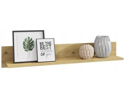 Hangende plank POL100 eiken ambachtelijke boekenkast foto's ornamenten bloemen