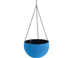 hangende plantenbak met reservoir en water-indicator-blauw