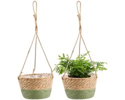 Hangende Plantenmand - Natuurlijk Zeegras - Set van 2