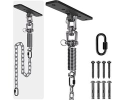 Hangende Schommelset voor Binnen en Buiten - M6 Swivel, 1M Ketting en Carabiner voor Yoga, Stoelen en Punching Bags - Tot 500 lbs Draagvermogen