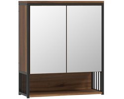 Hangende Spiegelkast voor Badkamer – Badkamerkast van MDF en Spaanplaat Bruin