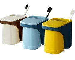 Hangende tandenborstelhouder met beker en wandmontage voor snelle droging