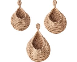 Hangende Wandschalen - Handgeweven Katoen - 3 Stuks