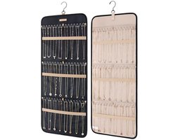 Hanger Sieraden Opberger - Ketting Organizer - Sieraden Opbergen - Dubbelzijdig Ontwerp - 84 Kettingen - Zwart